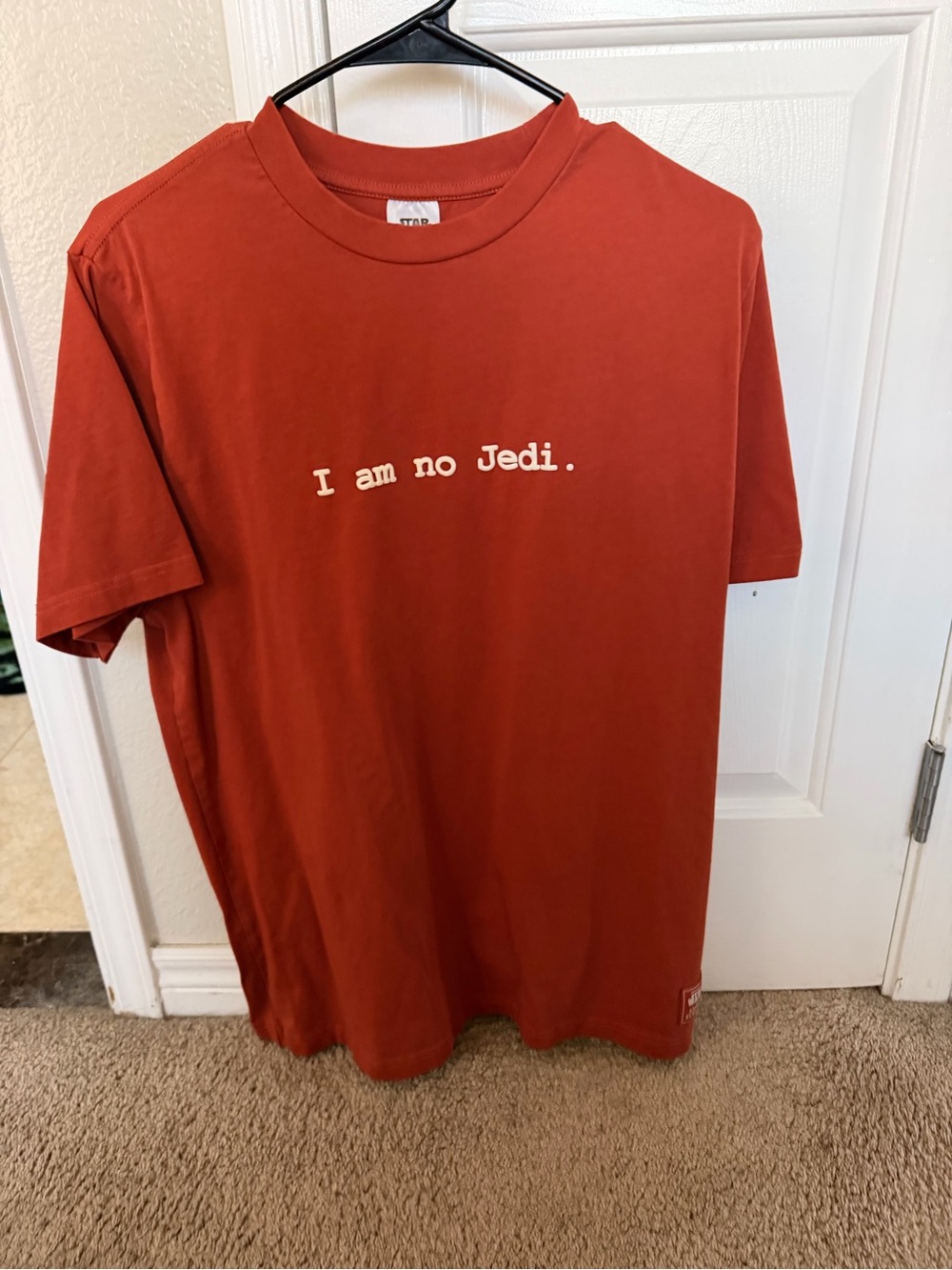 Rust Red Graphic Tee - "I am no Jedi." Star Wars